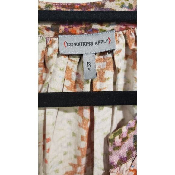 Conditions Apply Anthropologie Plus‎ Size Puff Sleeve Pink Dress Size 20W NWOT - Picture 15 of 16